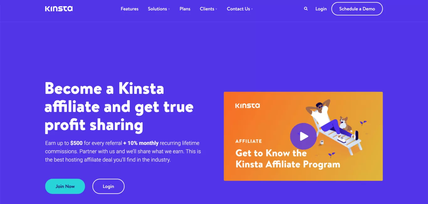 Top affiliate programs Kinsta