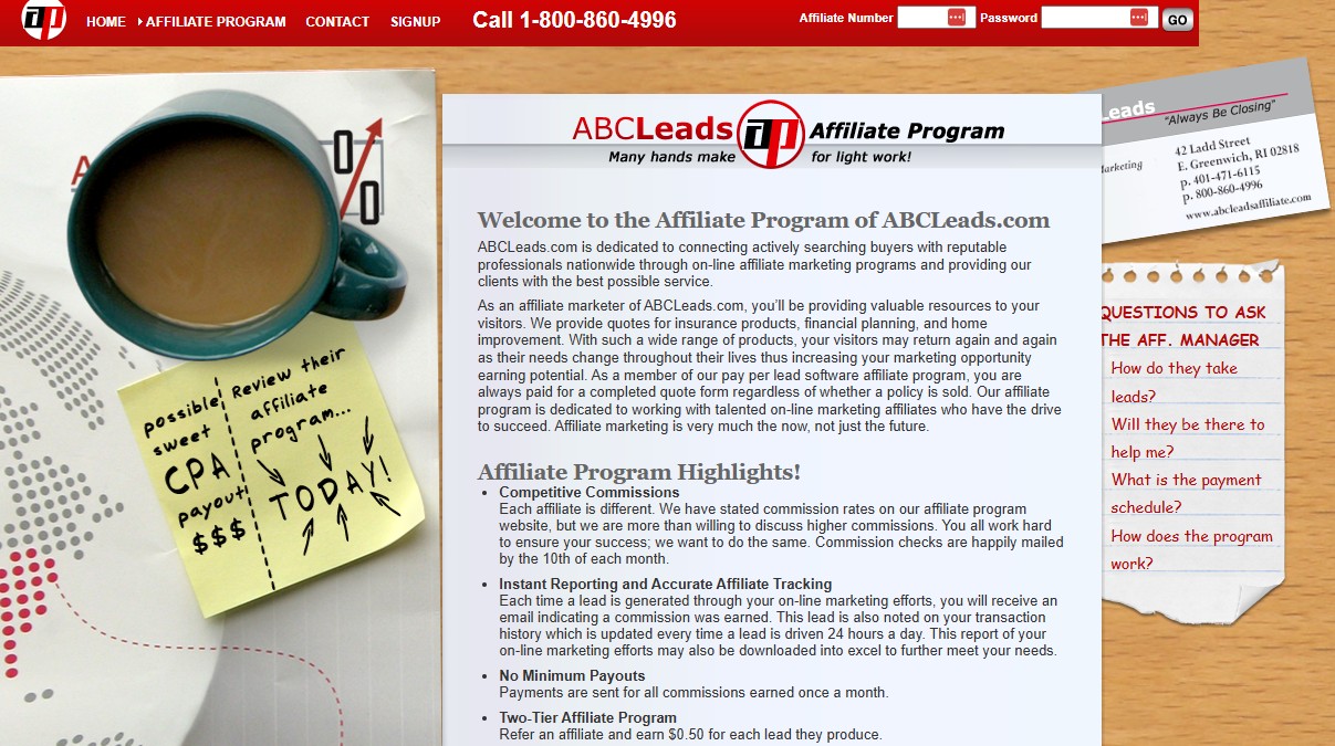 ABCLeads Affiliate Program