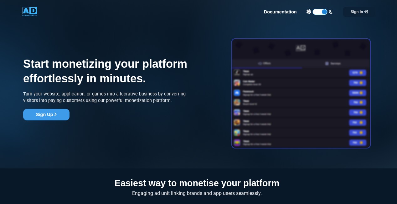 Adswedmedia Affiliate Program