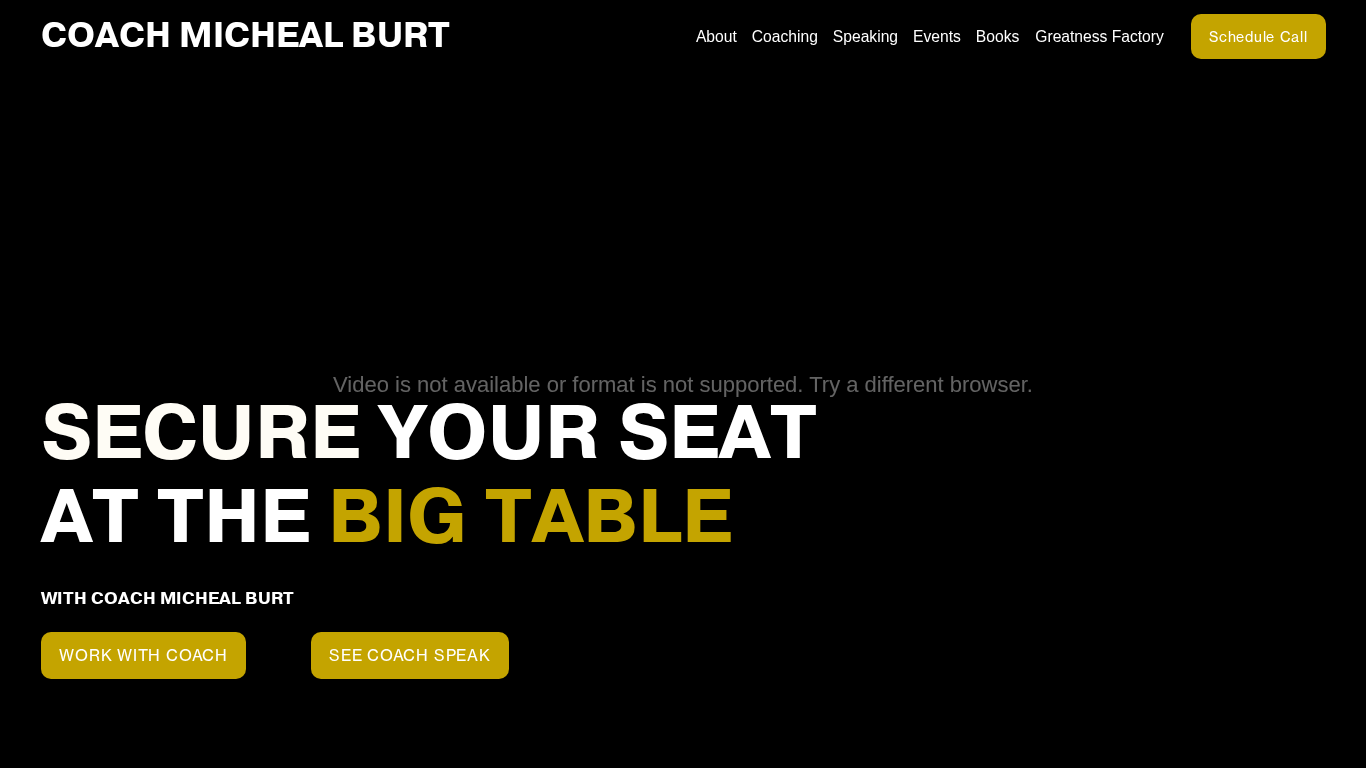 Coach Micheal Burt Affiliate Program