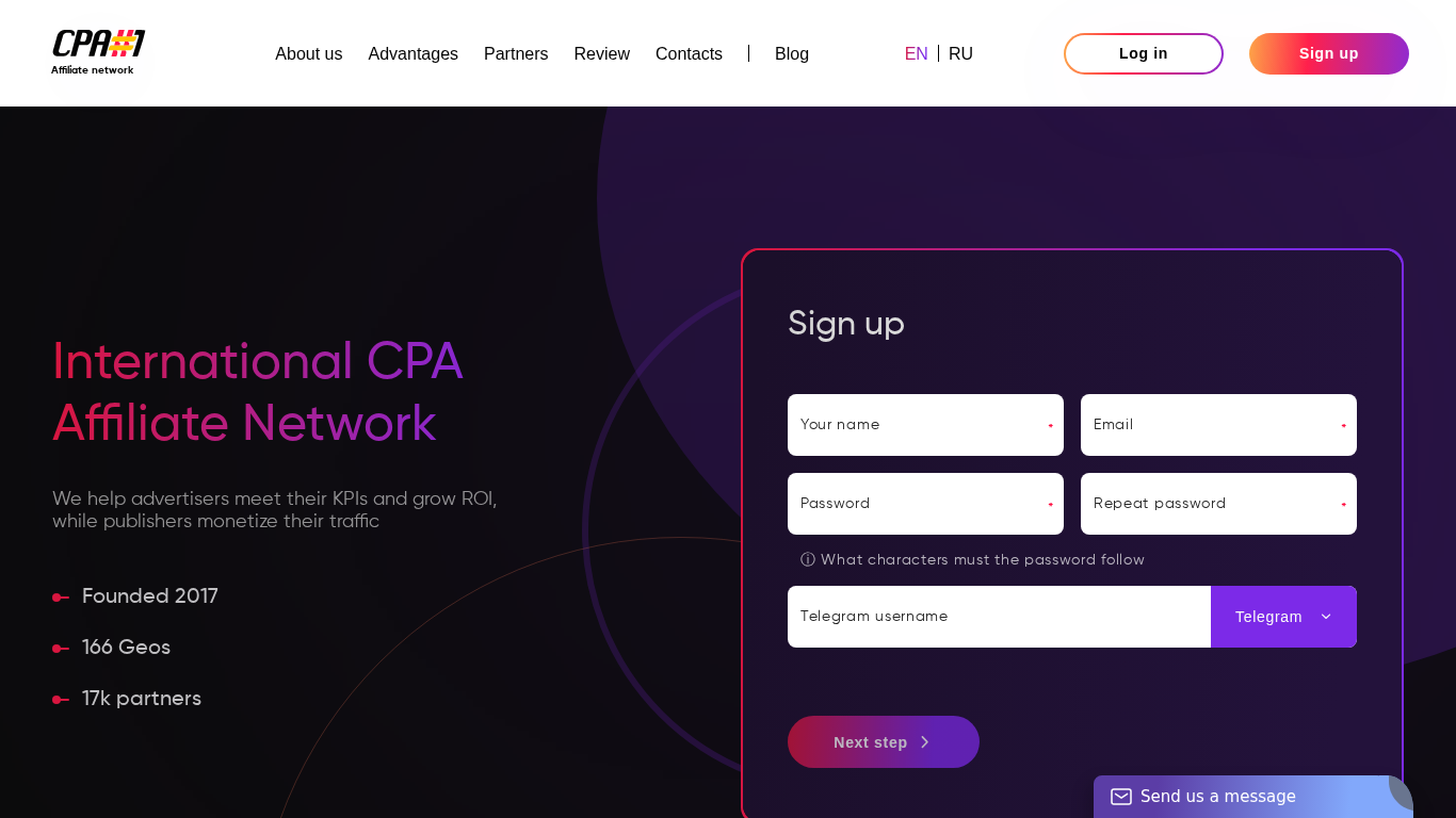 CPA#1 Affiliate Program