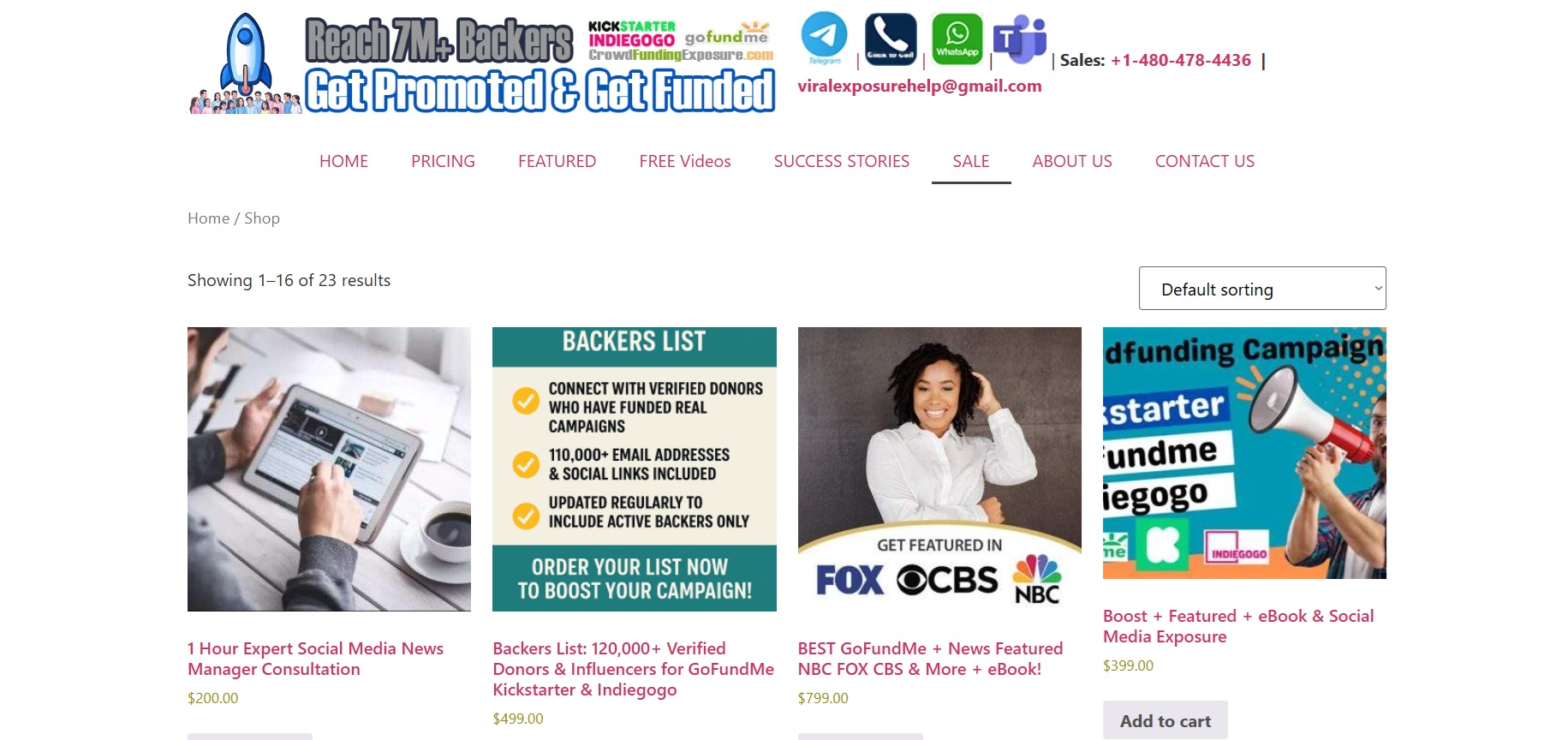 Crowd Funding Exposure Affiliate Program