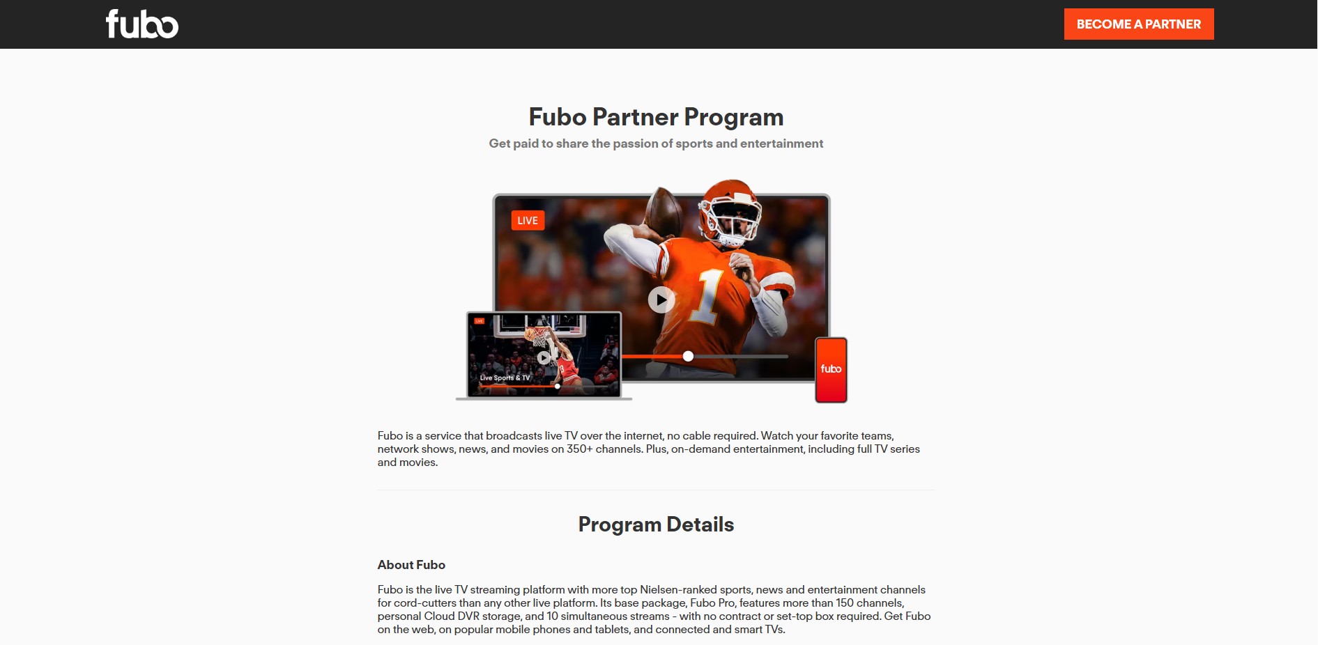 fuboTV Affiliate Program