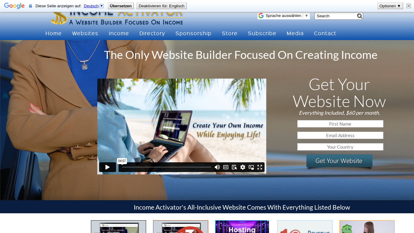 Income Activator Affiliate Program