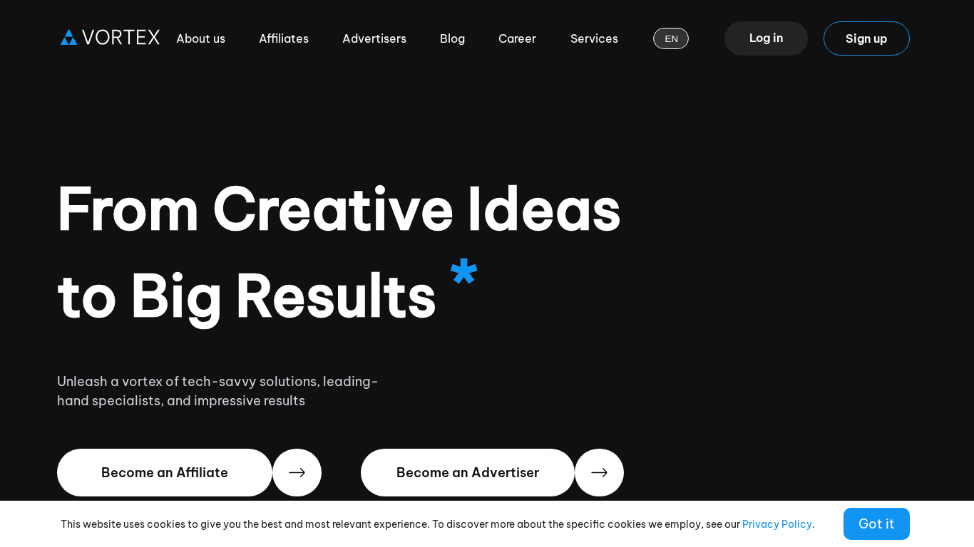 Vortex Advertising Affiliate Program