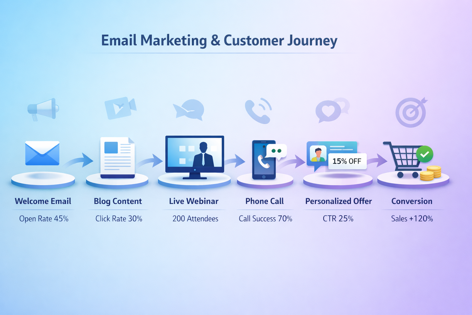 Email Marketing and Communication Touchpoints Timeline