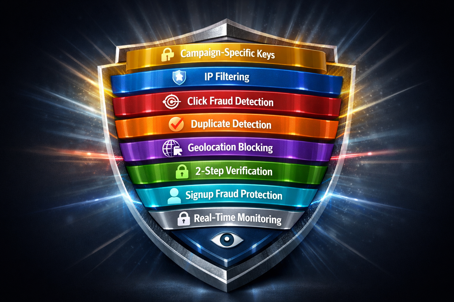 Multi-layer security architecture showing stacked protection layers
