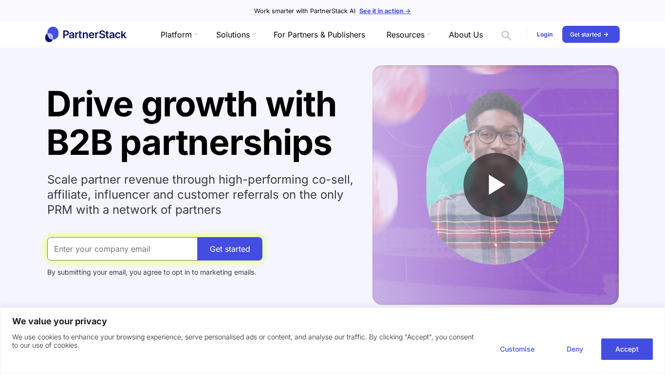 PartnerStack partner management platform