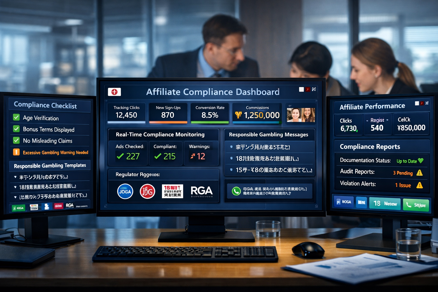 Affiliate Marketing Compliance Dashboard for Sports Betting