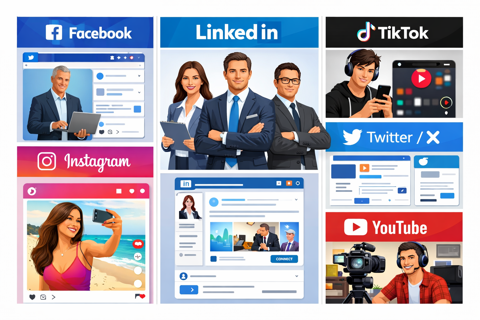 Social media platforms comparison for branding