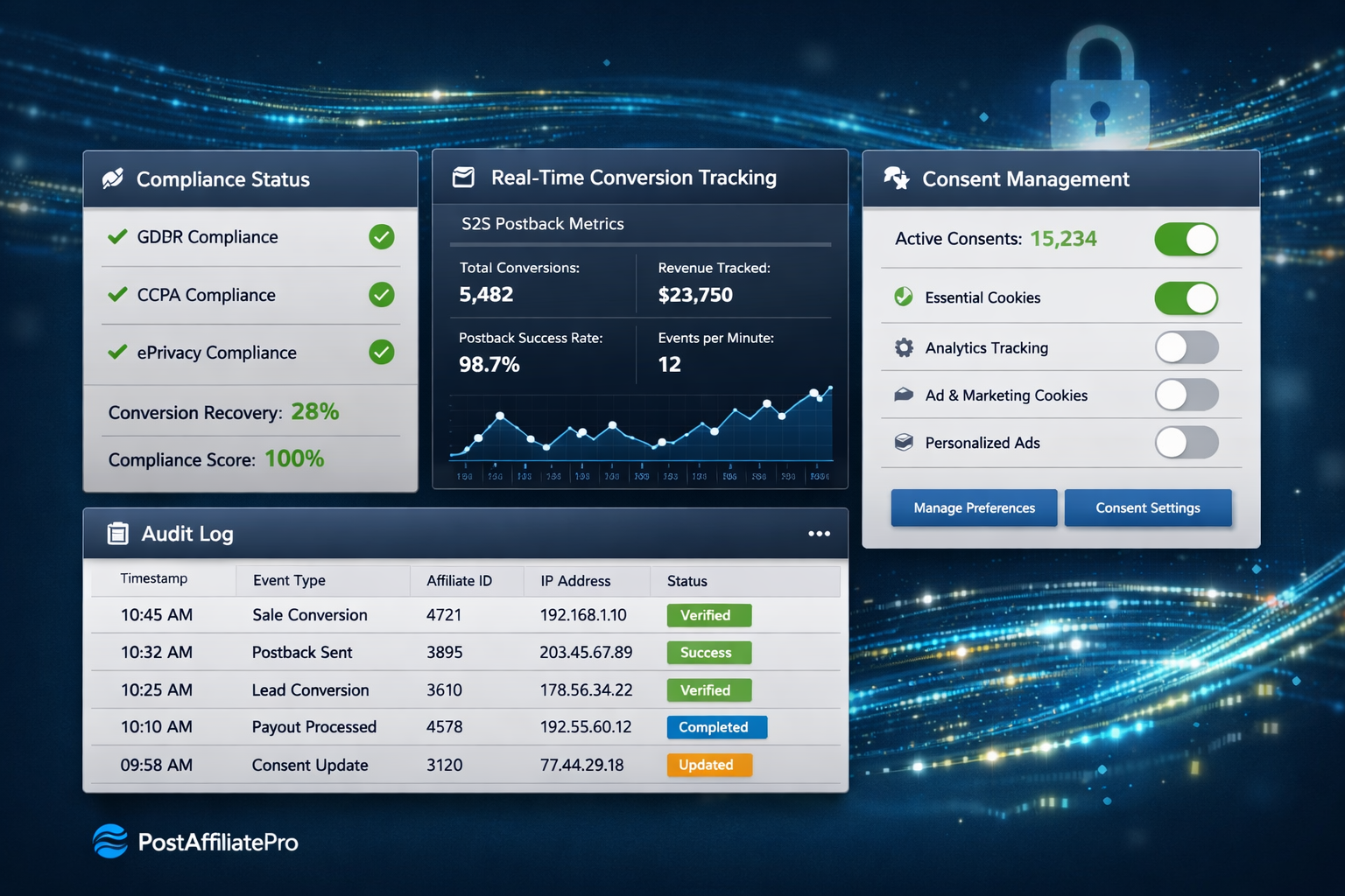 Affiliate Software Compliance: GDPR & Cookie-less Tracking Features