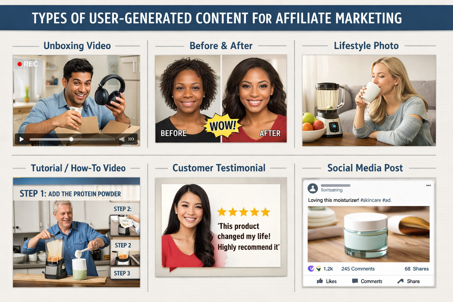 Types of User-Generated Content for Affiliate Marketing