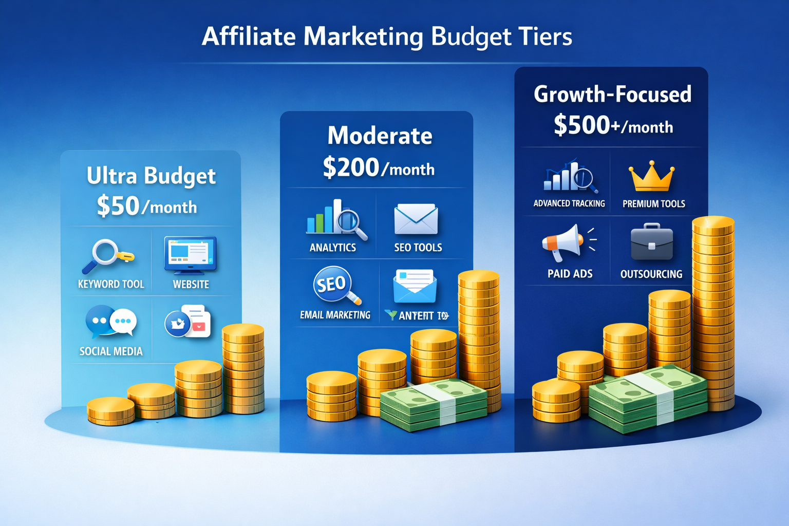 Three Budget Scenarios for Affiliate Marketing Investment