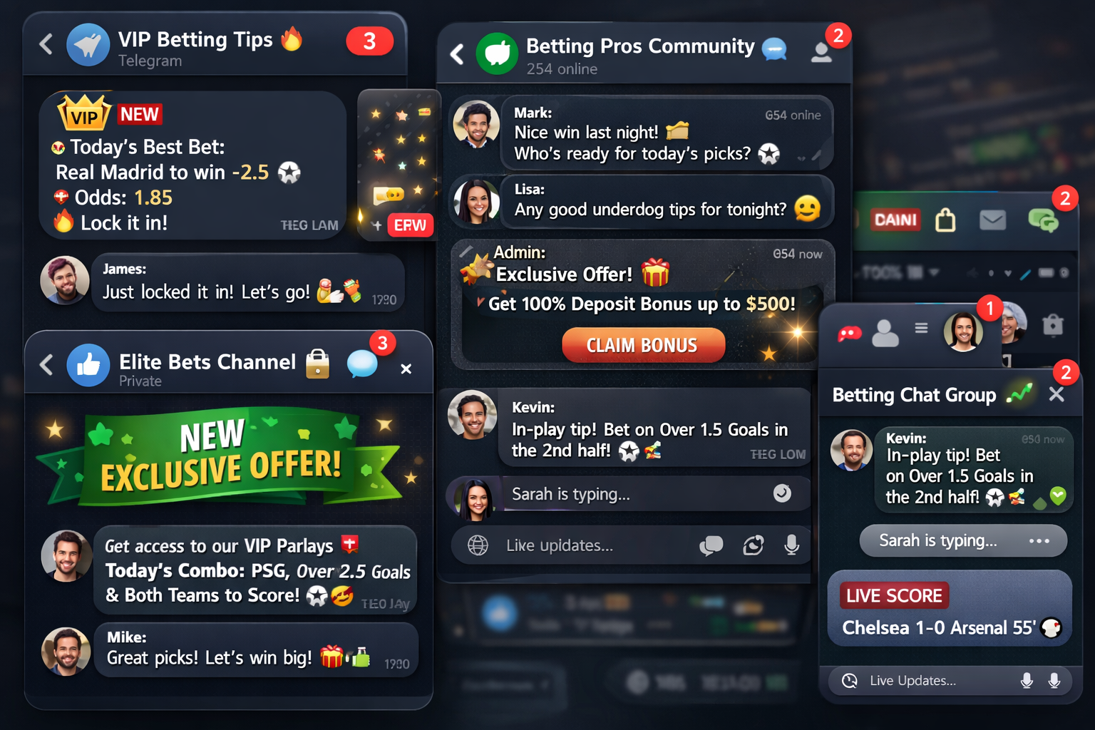 Telegram and WhatsApp betting affiliate communities