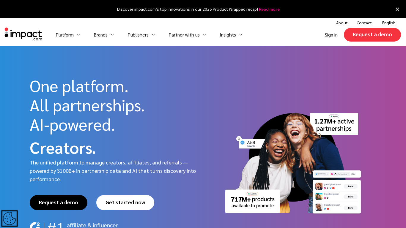 Impact.com dashboard screenshot