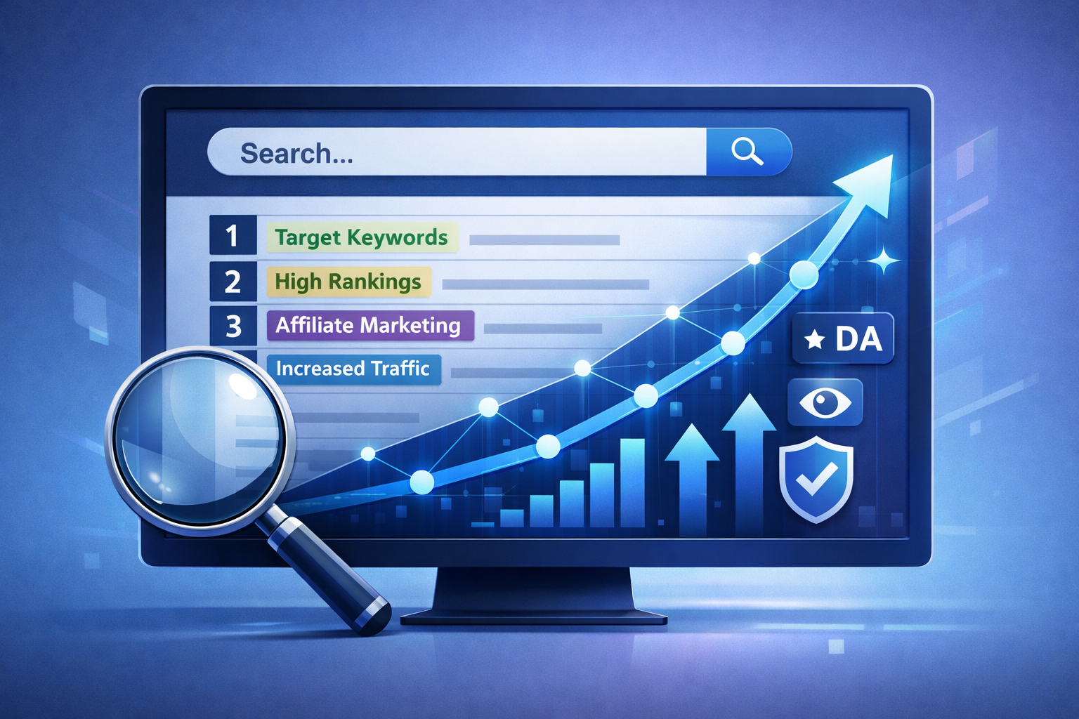 SEO growth and search engine optimization visualization