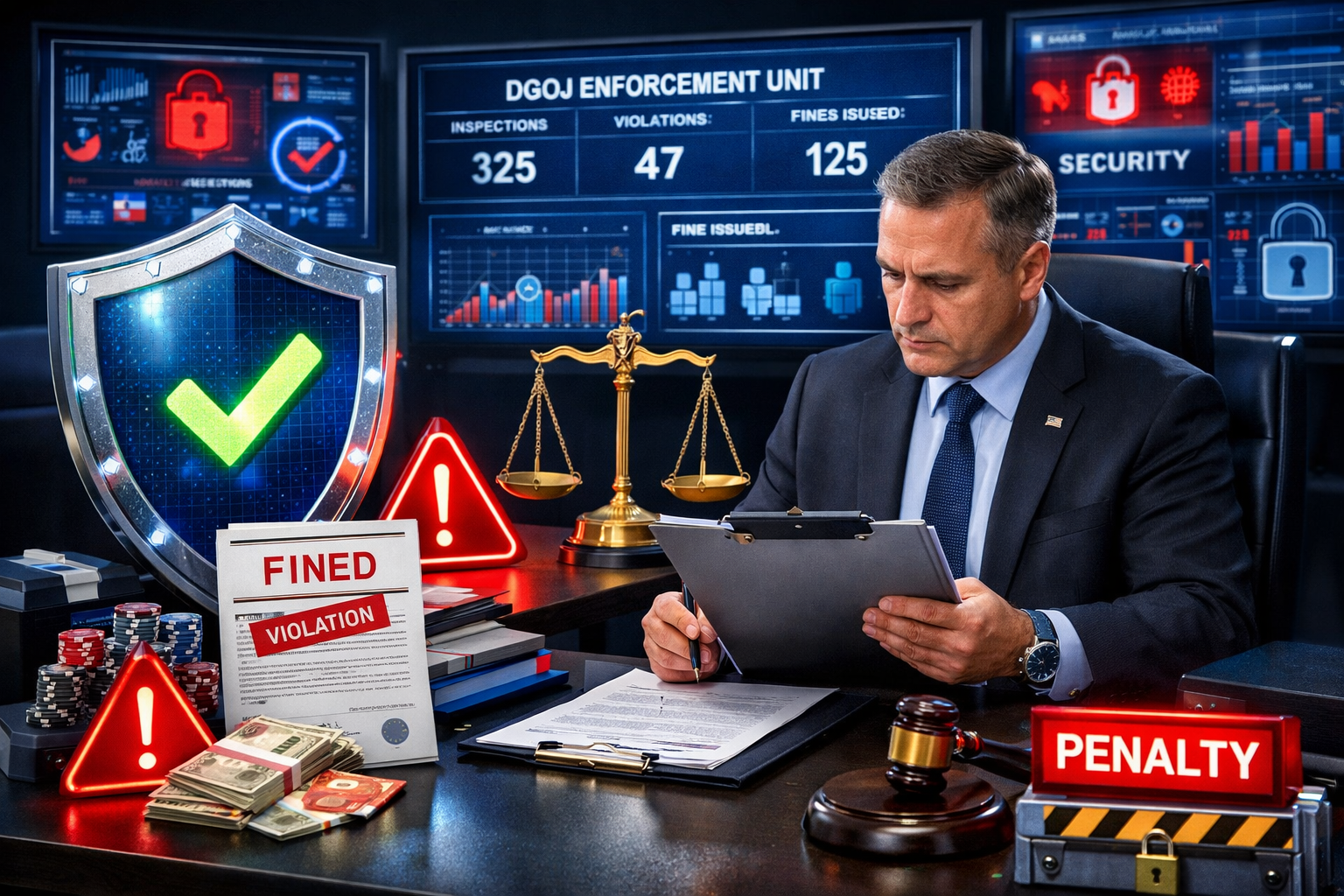 DGOJ enforcement actions and gambling affiliate compliance monitoring