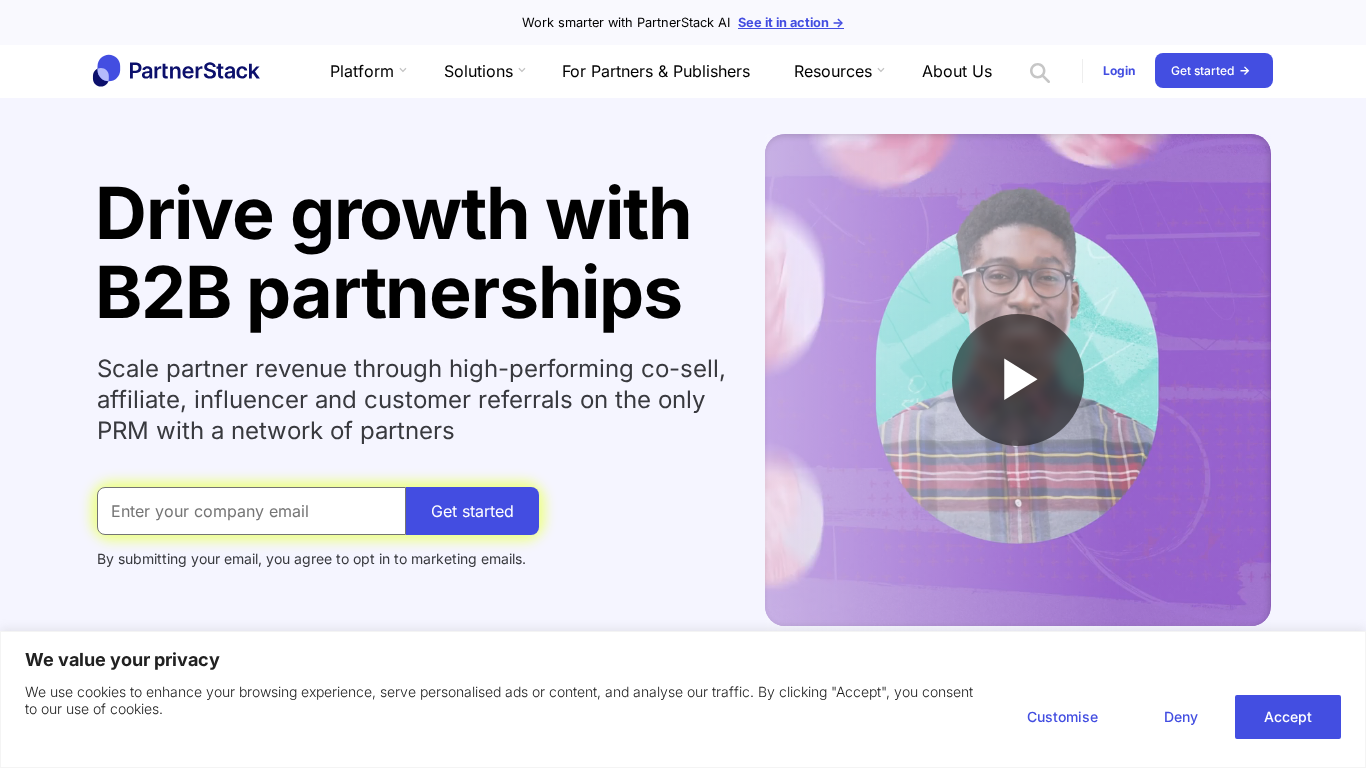 PartnerStack partner management platform