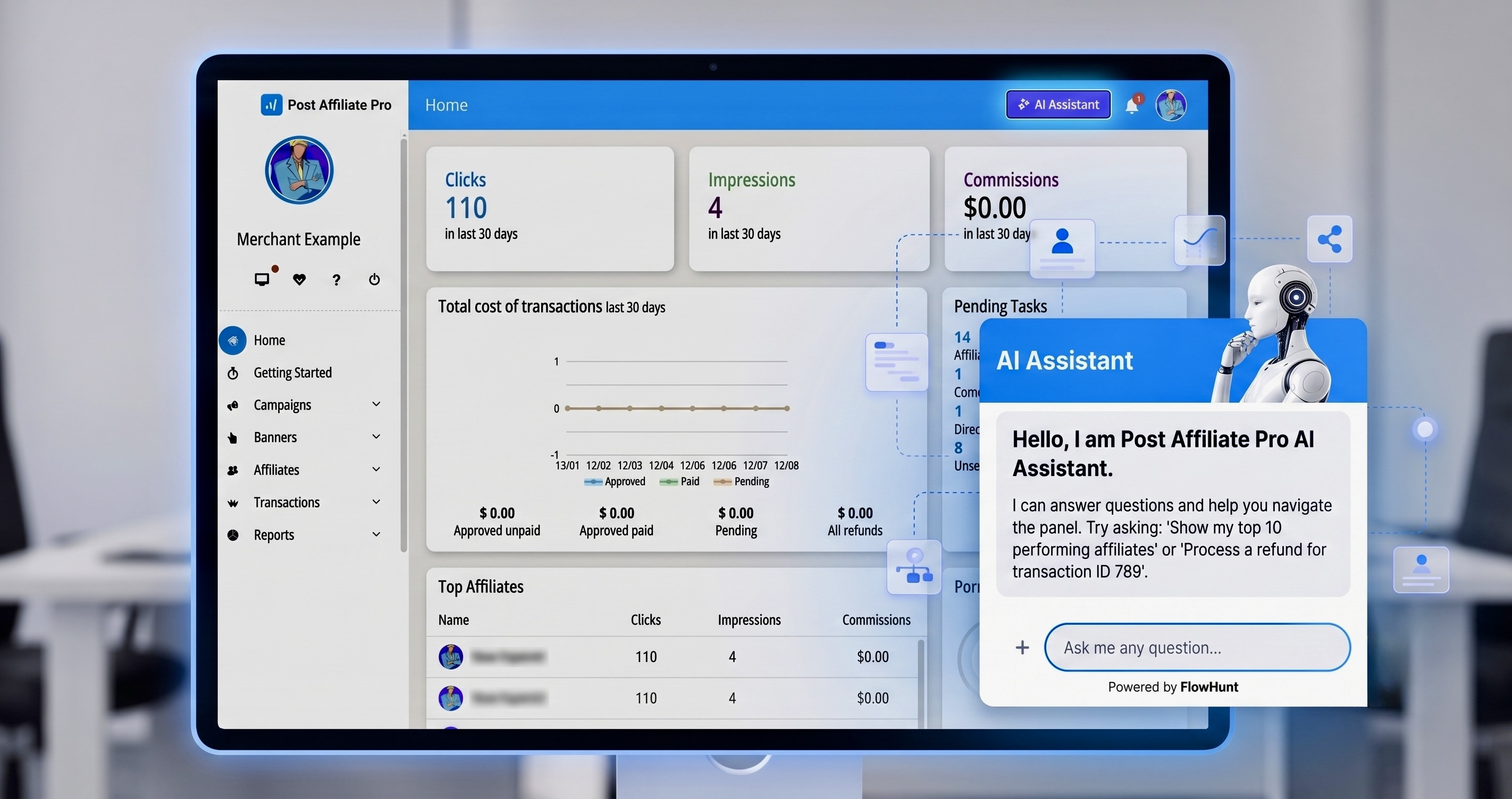 Manage your affiliate program with AI