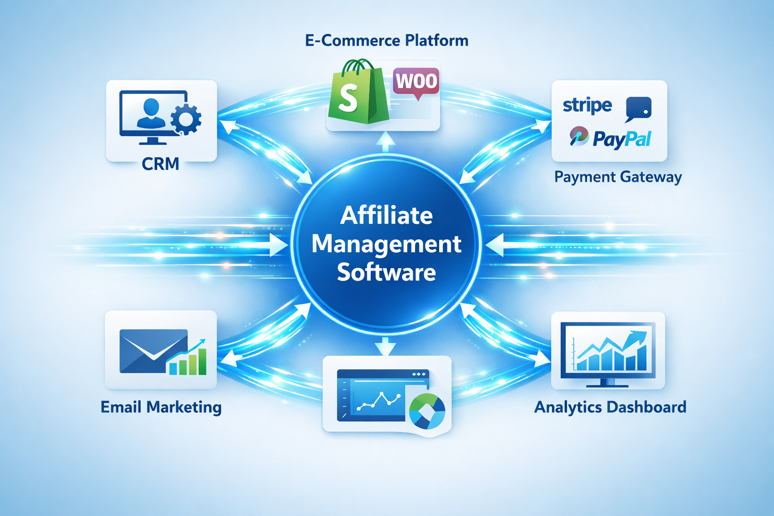 Seamless data integration between affiliate management software and business systems