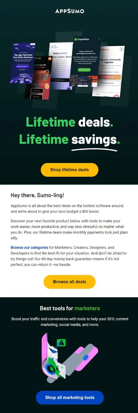 Examples of awesome affiliate campaigns: email, social media, and websites