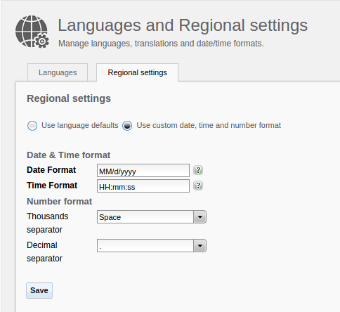 Post Affiliate Pro Regional Settings