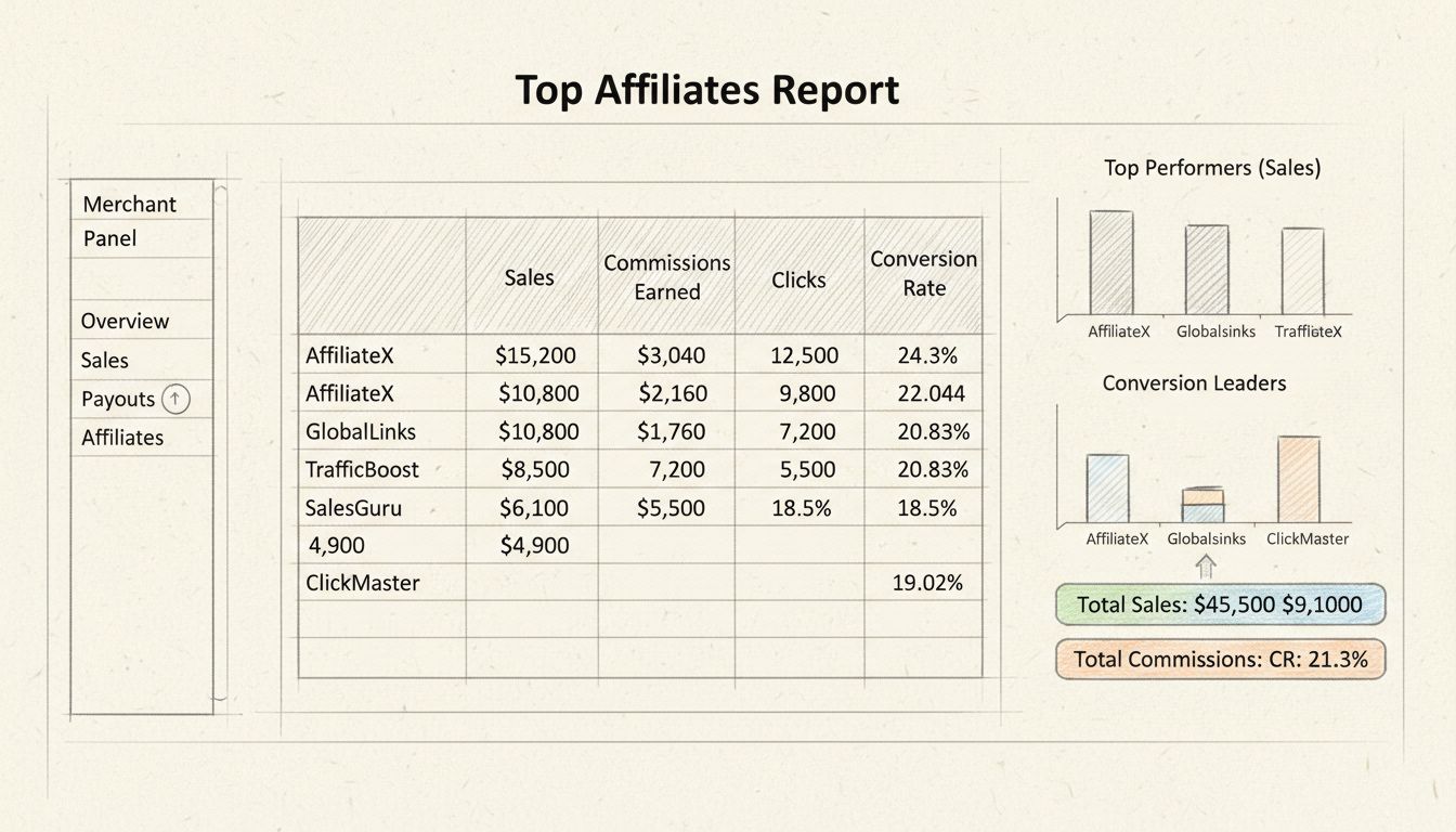 Where Can I Find the Top Affiliates Report in Post Affiliate Pro?
