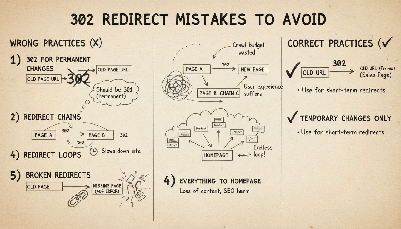 What to Avoid When Using 302 Redirects: Best Practices