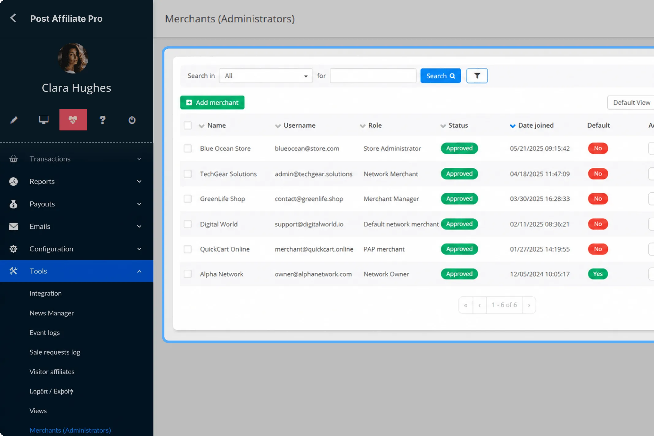 Network accounts