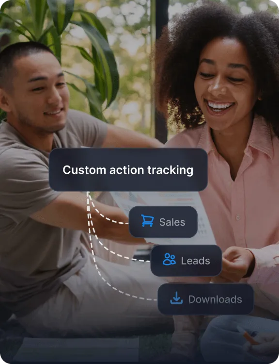Custom action tracking illustration