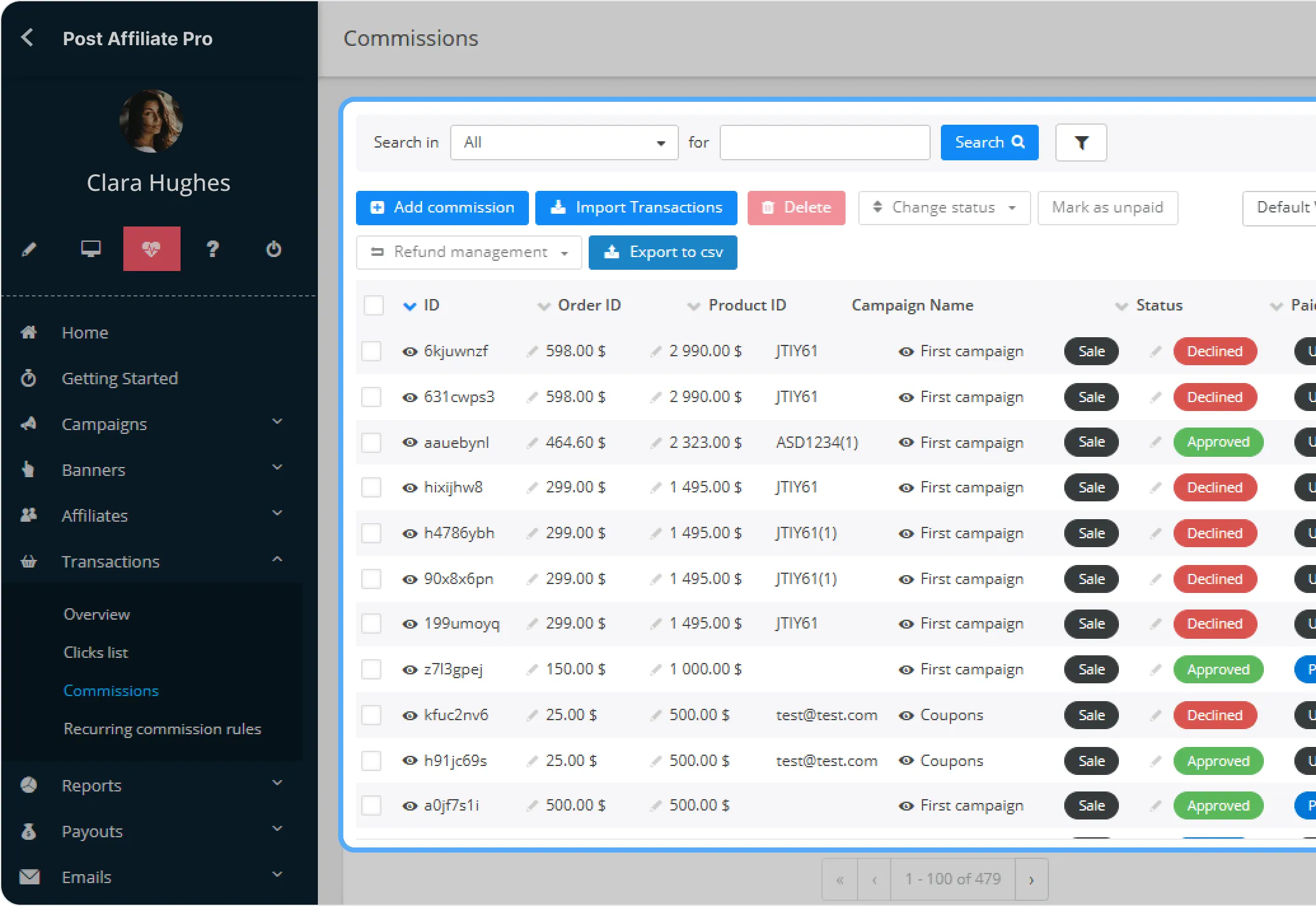 Automate commissions