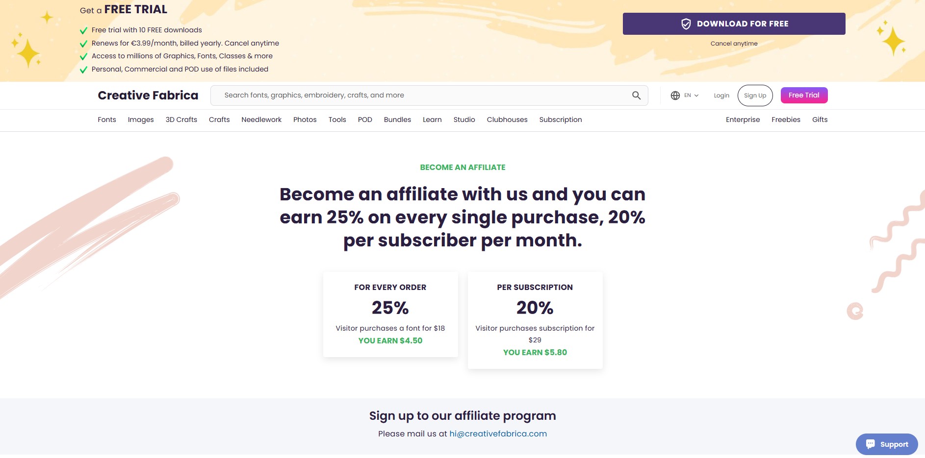 Creative Fabrica Affiliate Program