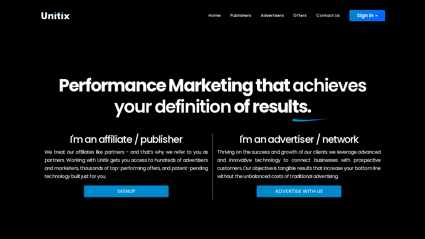 Unitix Ads Affiliate Program