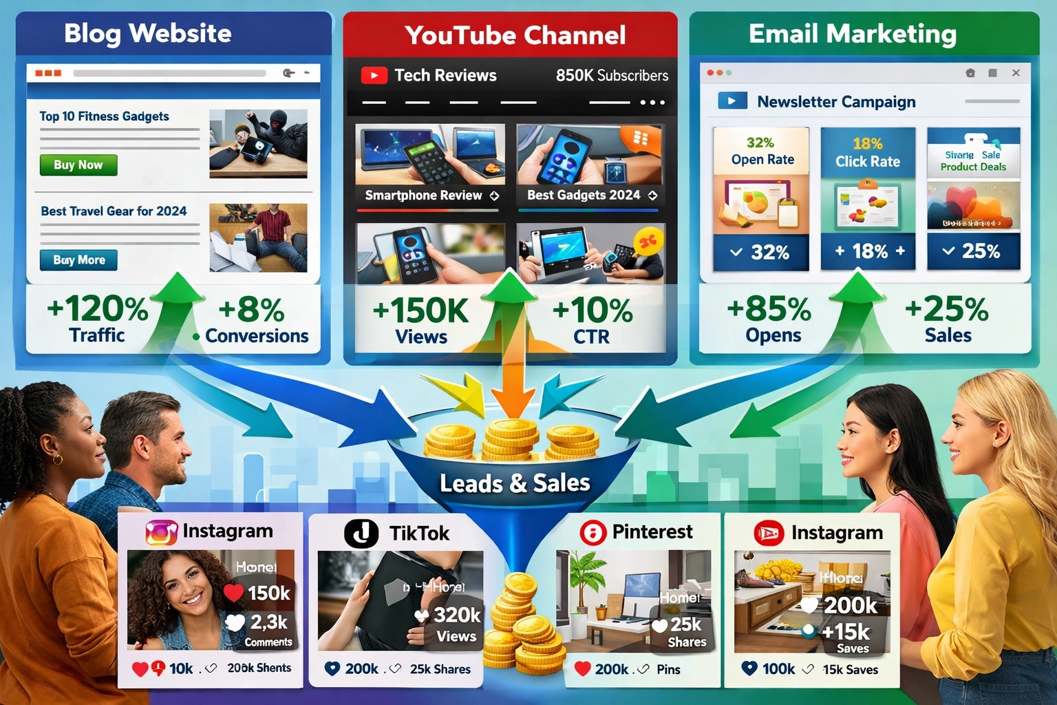 Different affiliate marketing platforms and channels comparison