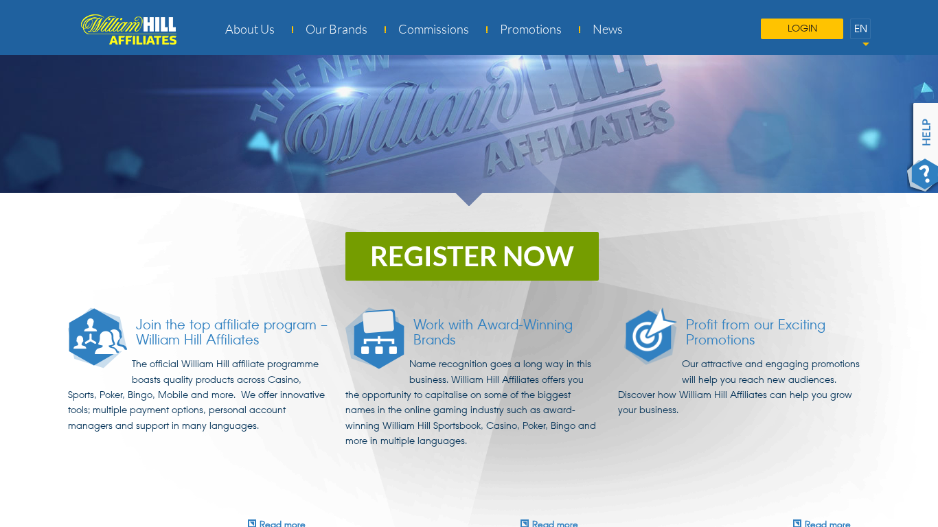William Hill Affiliates program website