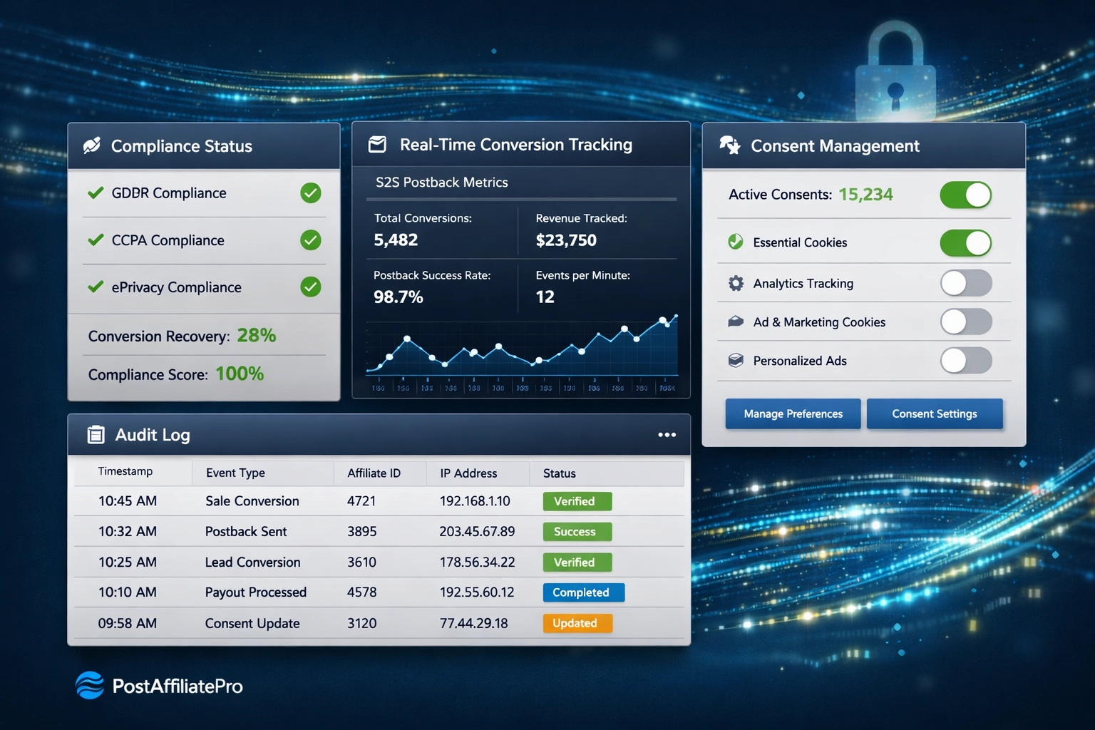 Affiliate Software Compliance: GDPR & Cookie-less Tracking Features