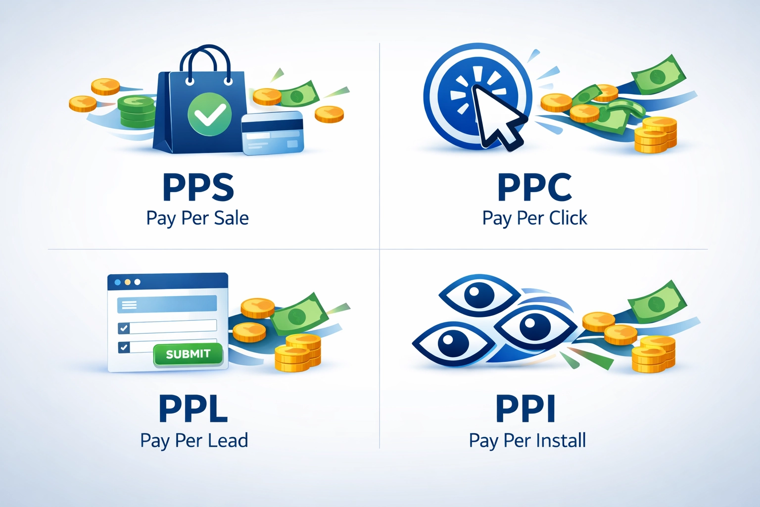 Affiliate payout models comparison