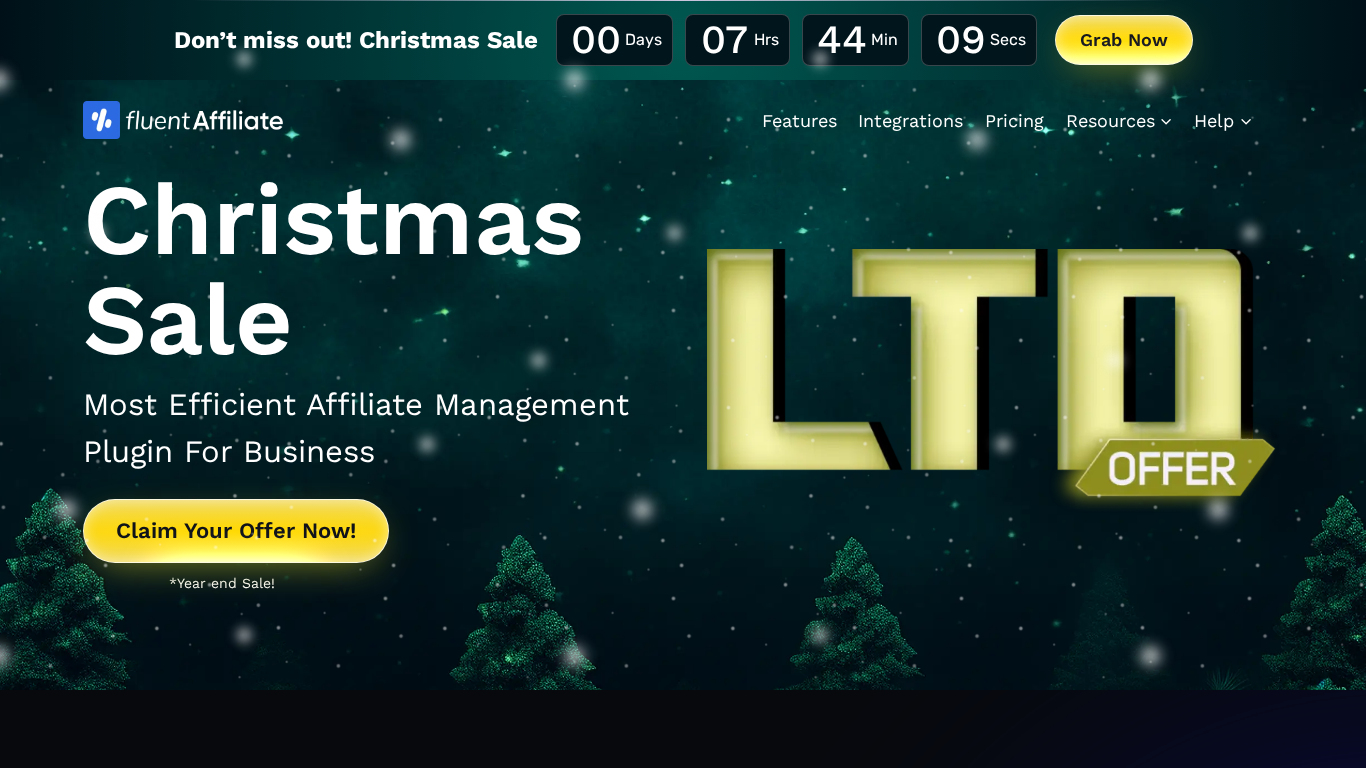 FluentAffiliate dashboard interface