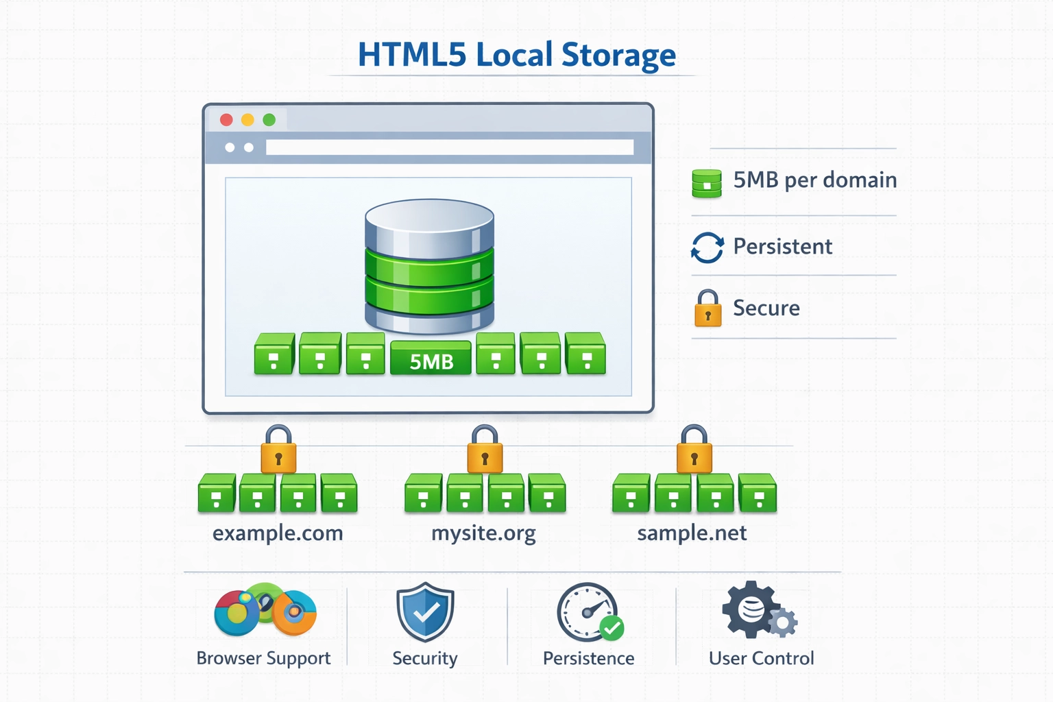 HTML5 local storage capabilities and benefits