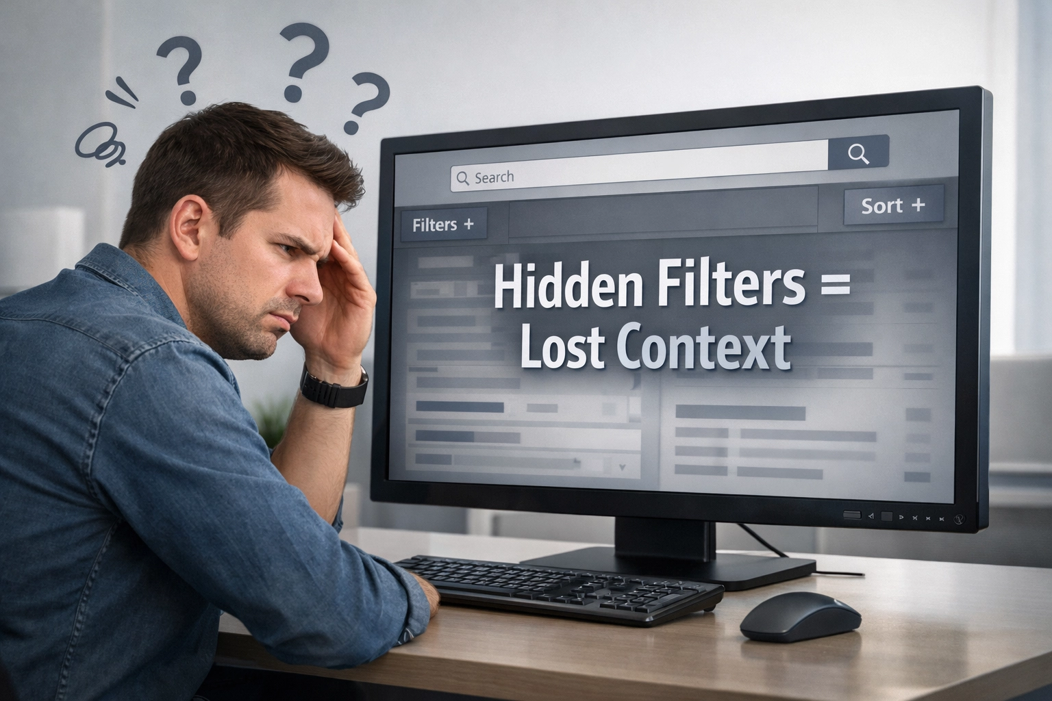 Frustrated user with hidden filters causing confusion