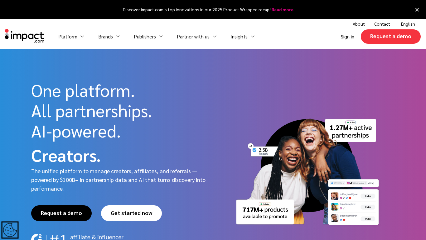 Impact.com dashboard screenshot
