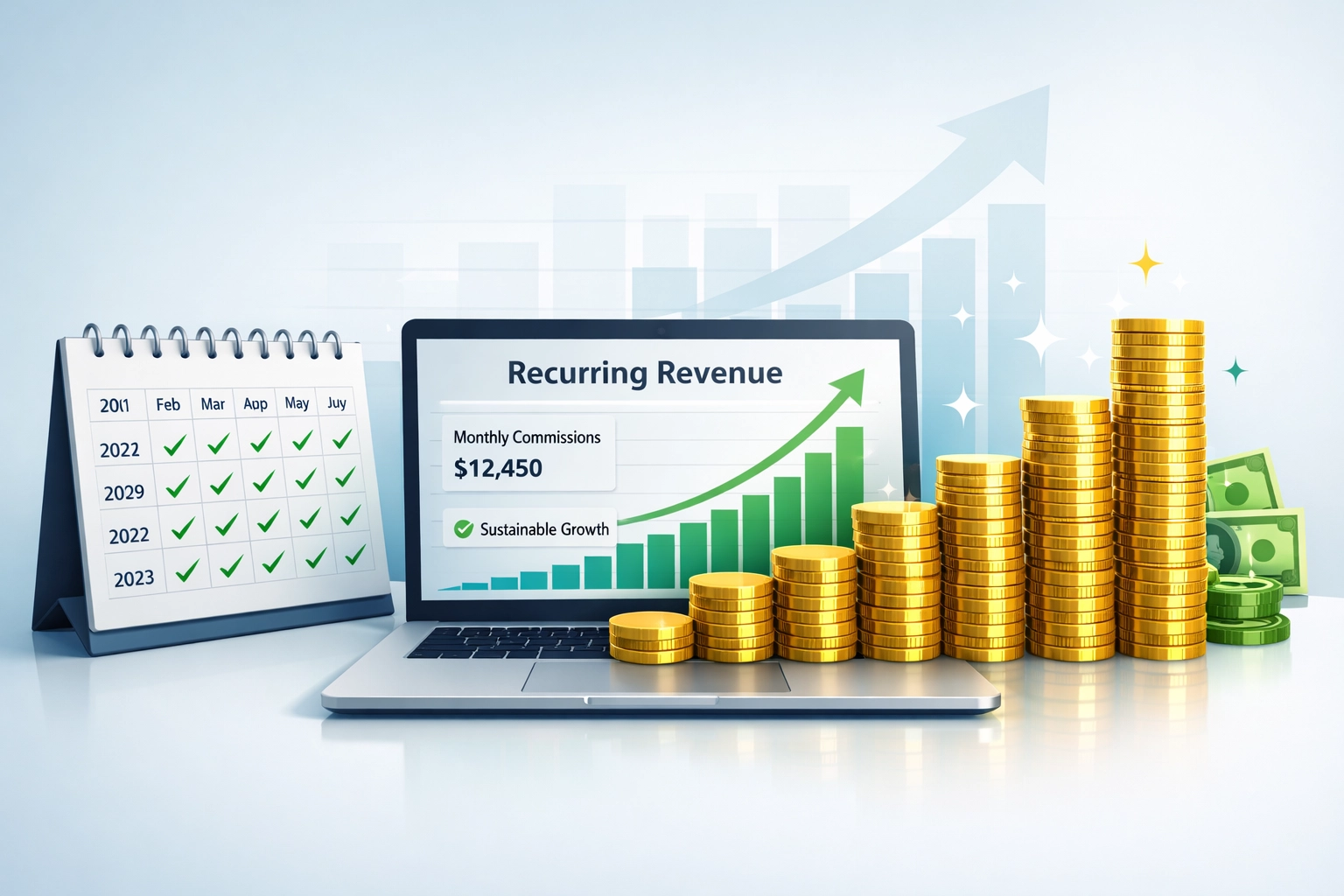 SaaS Recurring Revenue Growth Visualization