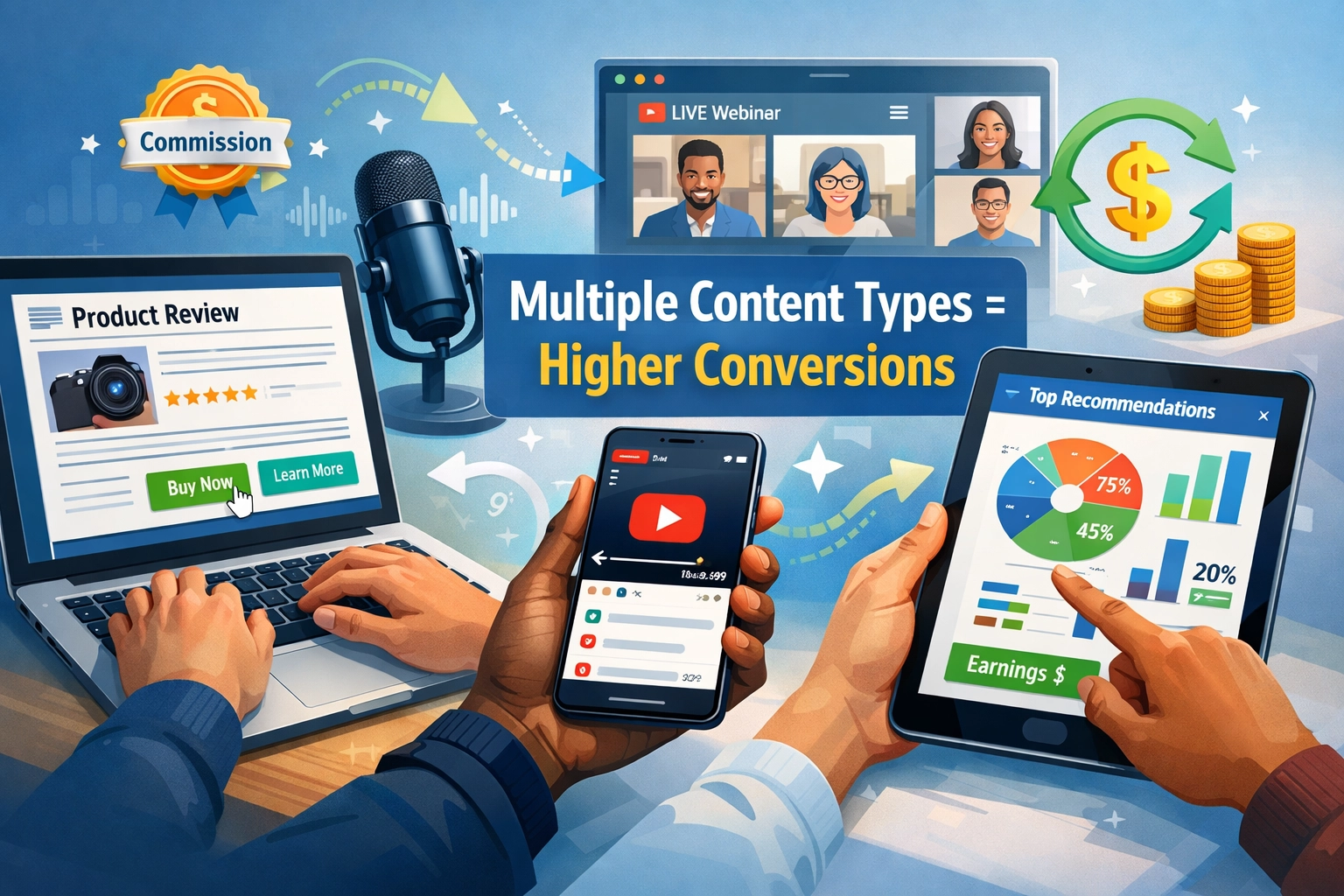 Diversify Your Affiliate Marketing with Multiple Content Types
