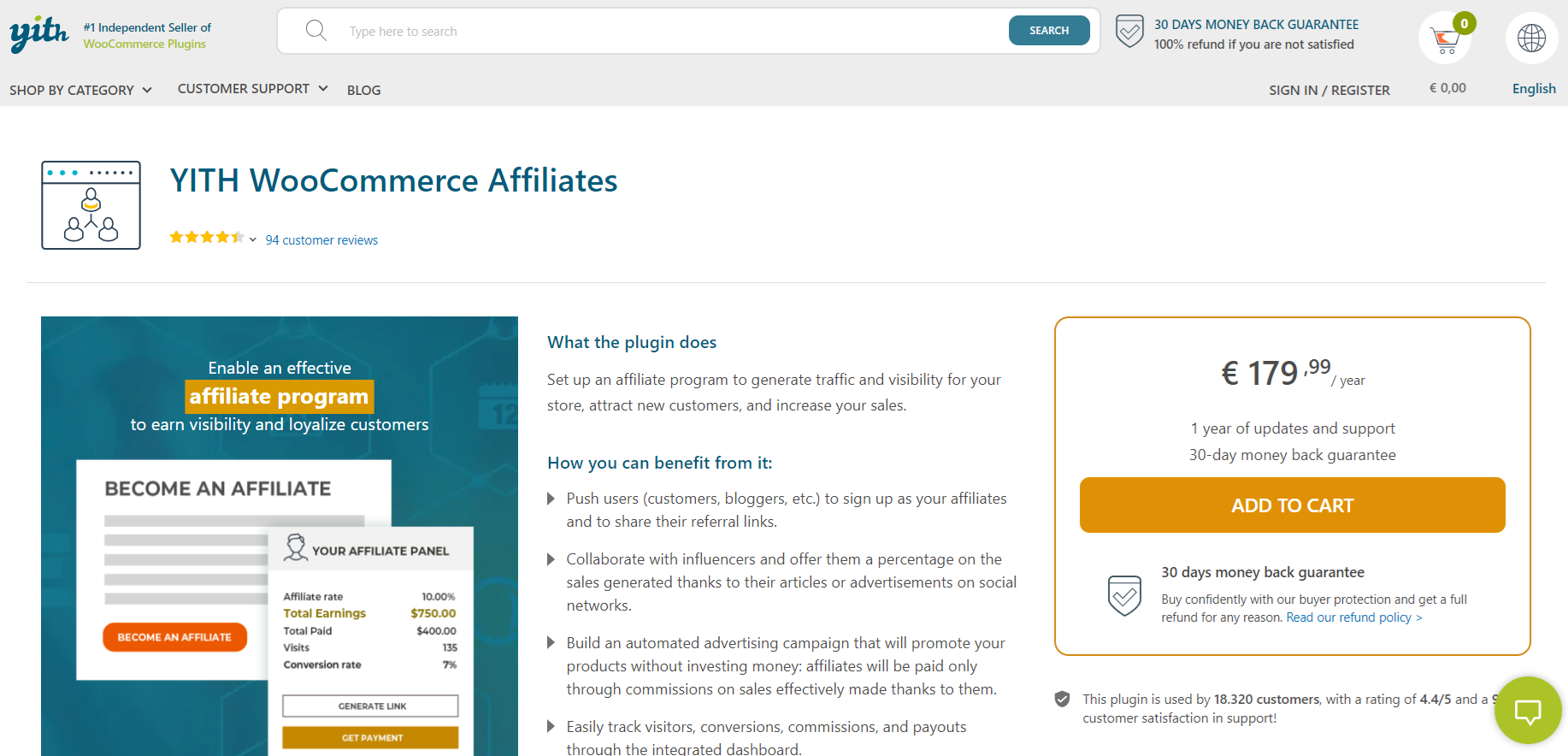 YITH WooCommerce Affiliates pugin