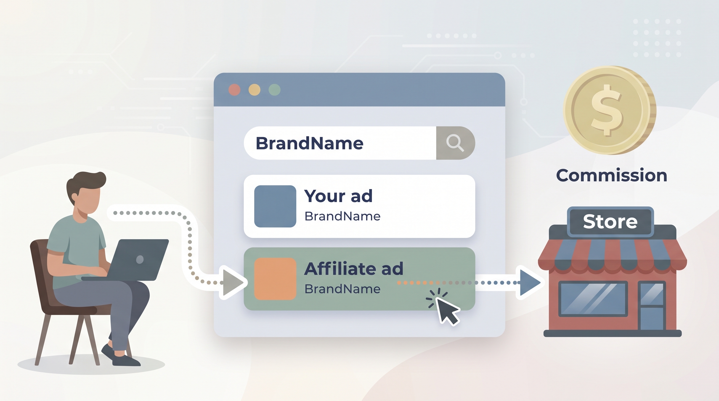 Brand bidding in affiliate marketing