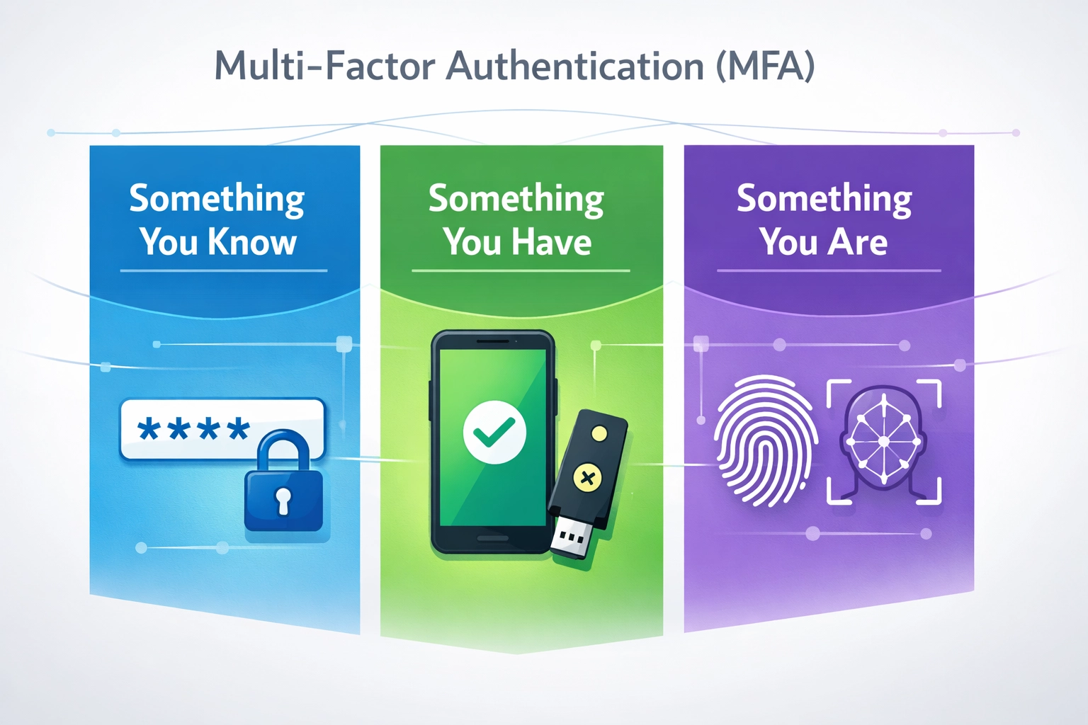 Three pillars of MFA authentication factors