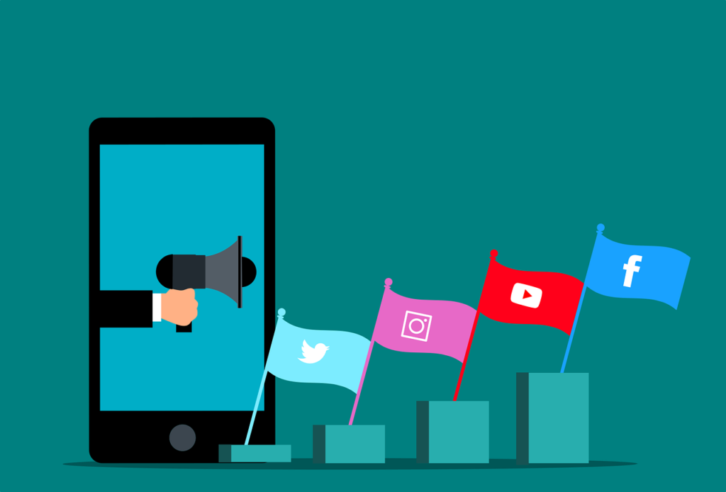 Social media marketing illustration