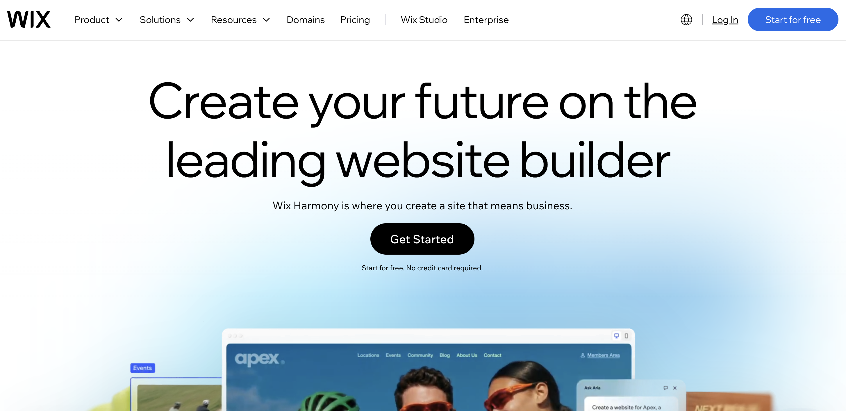 Wix Homepage