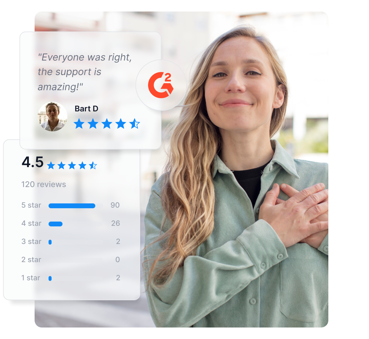 Smiling woman with an affiliate marketing diagram beside her.