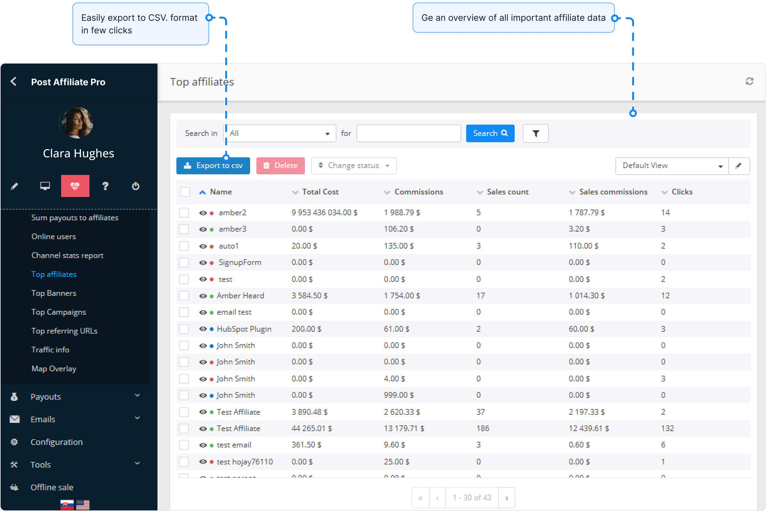 Overview of the reports feature in Post Affiliate Pro.